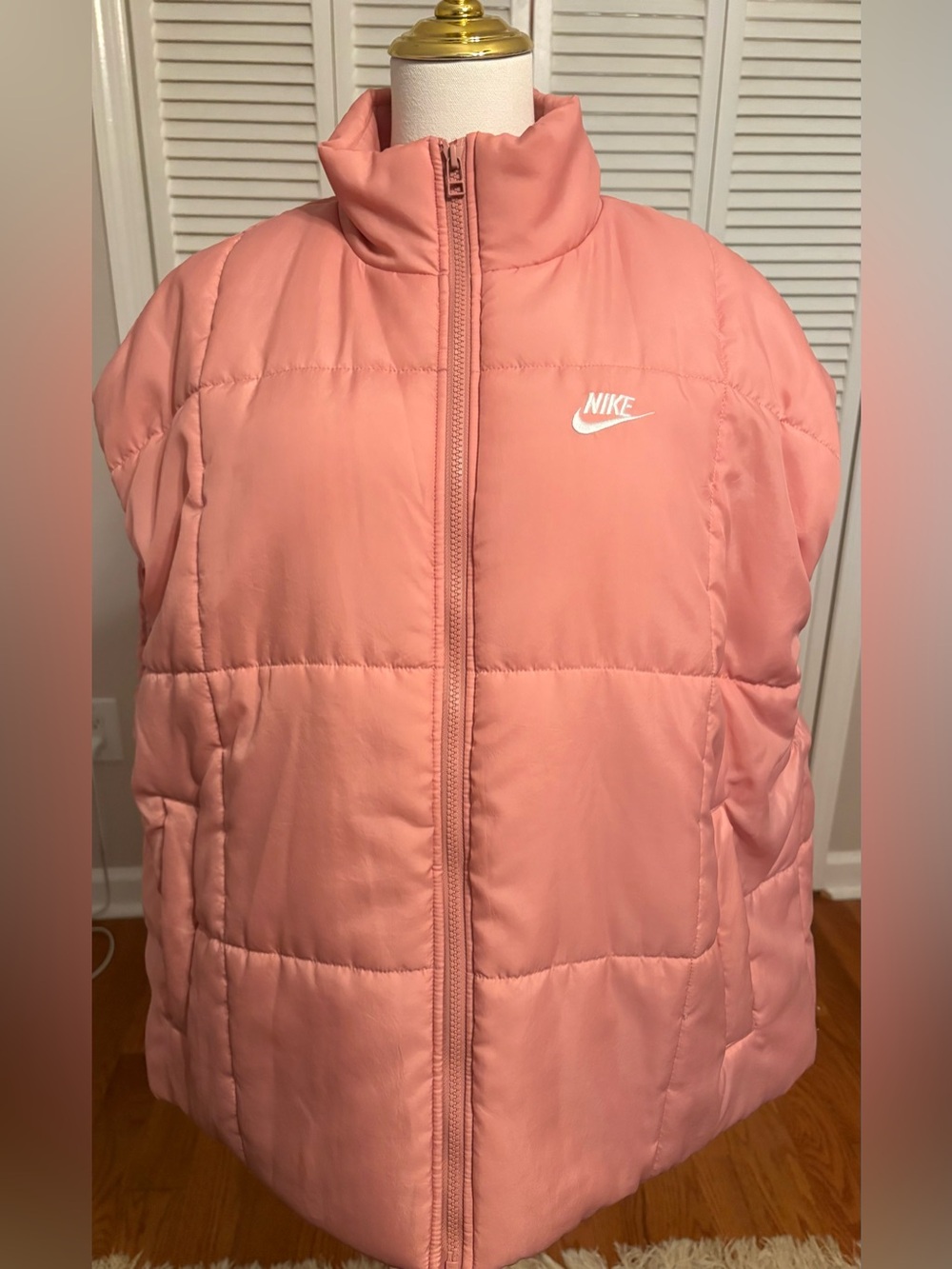 Nike Women's Coral Pink Puffer Vest